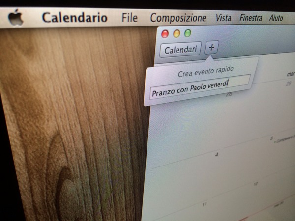 [Come si fa] Aggiungere un evento al Calendario del Mac utilizzando un linguaggio comune